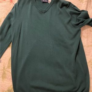 Green v neck sweater